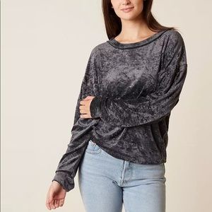 FREE PEOPLE Crushed Velvet Top